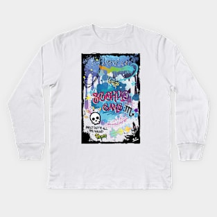 Zodiac Majesty Scorpio Graffiti Kids Long Sleeve T-Shirt